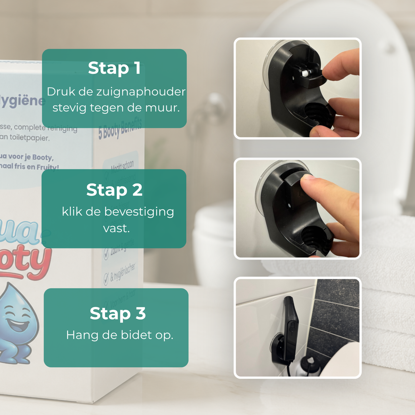 AquaBooty Montagevrij Bidet